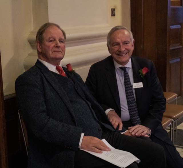 Sir Michael Morpurgo with Peter Rhys Evans