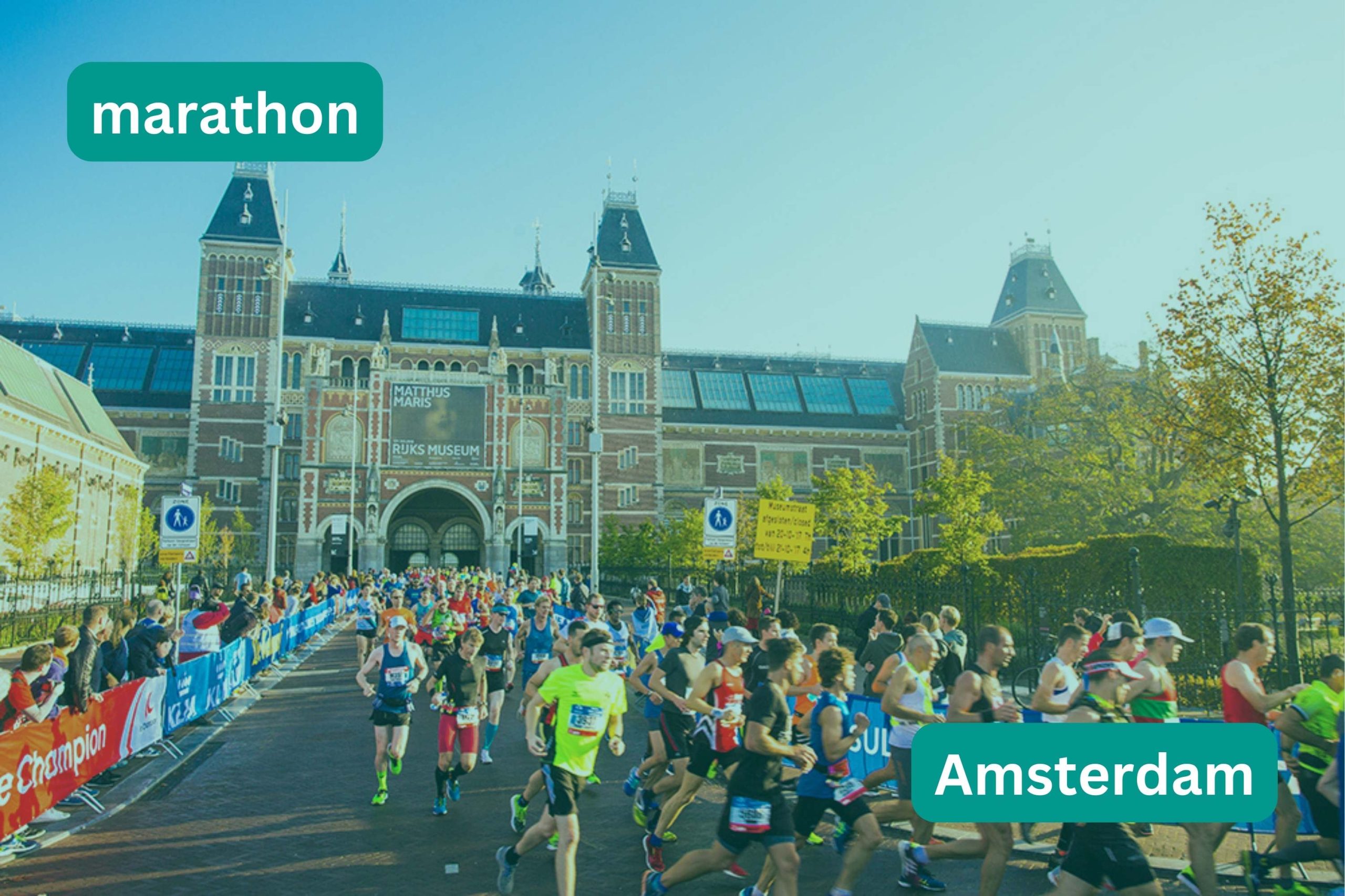mass of people running in Amsterdam. title text: Marathon, Amsterdam