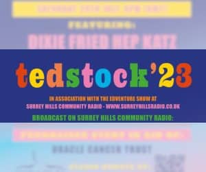 Tedstock logo with blurred out line up